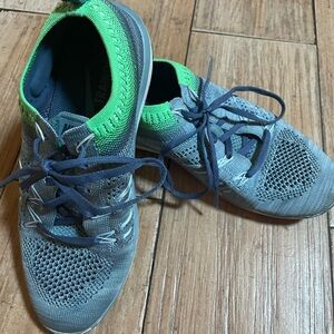 Nike Gray and Green Athletic Shoes